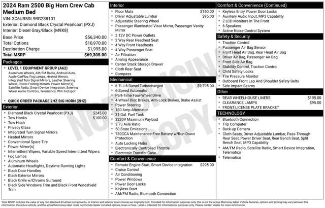 ram ram 2500 pickup 2024 3C6UR5DL9RG238101 image ram ram 2500 pickup 2024 3C6UR5DL9RG238101 image
